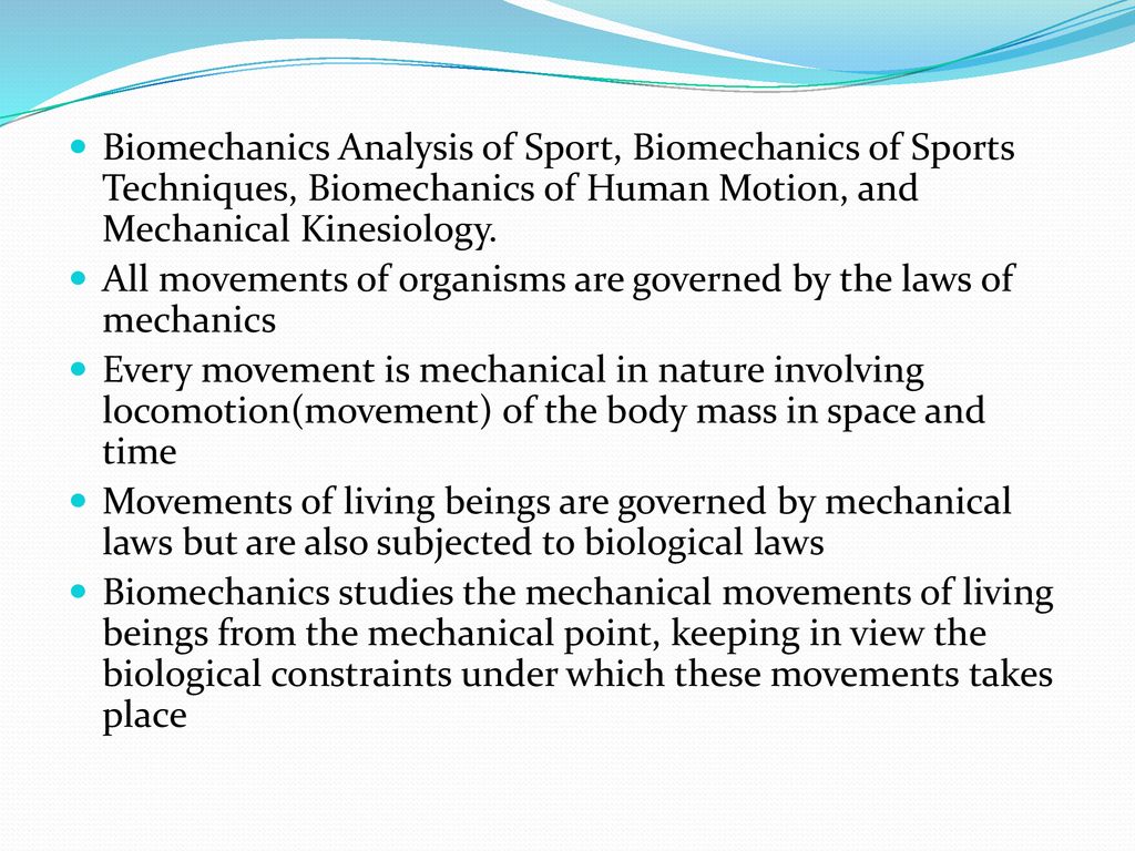 Sports Biomechanics and Kinesiology - ppt download